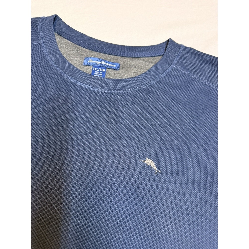 Tommy Bahama 2XL Hawaiian blue Cotton long Sleeve - MEN
